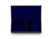 Wedding Star 4459 10 Vegan Leather Jewelry Box Black with Dark Blue