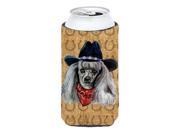 Carolines Treasures SP5239TBC Poodle Dog Country Lucky Horseshoe Tall Boy bottle sleeve Hugger