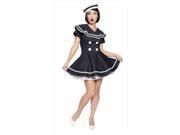Roma Costume 14 4094 AS XXL 2 Pieces Pin Up Captain Xxl Navy Blue