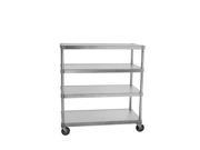 Prairie View N246036 4 CHL2 Mobile 4 Tier Queen Mary Shelving Units 66 x 24 x 36 in.