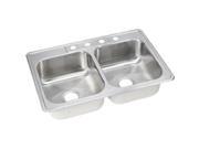 Elkay Sinks NLB33224 33 x 22 x 8 in. Better Series Stainless Steel Double Compartment Kitchen Sink