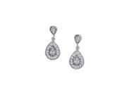 Fine Jewelry Vault UBNER40388W14D April Birthstone Diamonds Teardrop Earrings in 14K White Gold0.33 CT TDW
