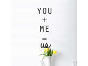 Adzif VAL011R70 You Plus Me Wall Decal Color Print
