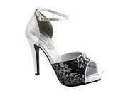 Benjamin Walk 393MO_06.5 Debbie Shoes in Silver with Sequins Size 6.5