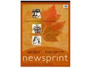 Art1St 18 x 24 in. Standard Weight Newsprint Pad 50 Sheets White