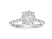 SuperJeweler 0.5 Ct. Pave Diamond Engagement Ring Crafted In Solid White Gold
