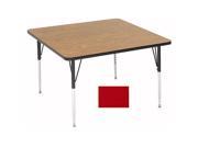 Correll A3636 Sq 35 Square Activity Tables Standard Legs Red