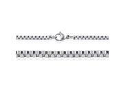 Doma Jewellery SSSSN05220 Stainless Steel Necklace Box Style 3.0 mm. Length 18 2 20 in.