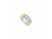 Fine Jewelry Vault UBF195TT14D 1 CT Diamonds Fashion Ring in 14K Two Tone White Gold Yellow Gold 4 Stones