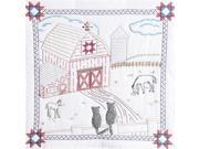 Jack Dempsey 739 76 Stamped White Wall Or Lap Quilt 36 X36 Barn