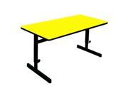 Correll Csa2472 38 High Pressure Top Adjustable Height Computer Station 21 to 29 Inch Yellow