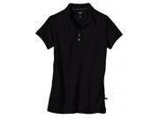 Dickies FS023BK XL Womens Solid Pique Short Sleeve Polo Shirt Black Xtra Large