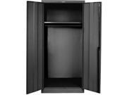 Hallowell 445W24A ME 400 Series Stationary Solid Wardrobe Cabinet 48W in. x 24D in. x 72H in. 708 Midnight Ebony Single Tier Double Solid Door 1 Wide Ass