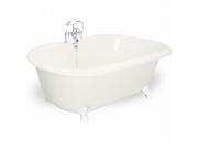 American Bath Factory T080F WH B Celine 70 in. Bisque Acrastone Bath Tub Small