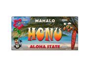 Smart Blonde LP 7813 Honu Hawaii State Background Novelty Metal License Plate