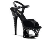 Pleaser MOON709SDT_B_M 5 2.75 in. Cut Out Platform Ankle Strap Sandal Black Size 5