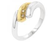 Icon Bijoux R08100T C01 06 Two Tone Swirl Ring Size 06