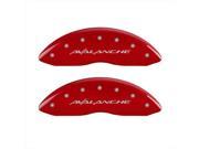 MGP Caliper Covers 14004SAVLRD Avalanche Red Caliper Covers Engraved Front Rear Set of 4