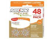 Rayovac Proline Advanced Mercury Free Hearing Aid Batteries Box 48 Size 13