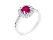 Icon Bijoux R08347R C17 05 Bella Birthstone Engagement Ring In Pink Size 05