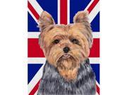 Carolines Treasures SC9845GF Yorkie with English Union Jack British Flag Flag Garden Size