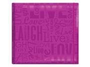 Gloss Post Bound Scrapbook 12 X12 Live Love Laugh Bright Purple