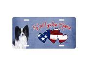 Carolines Treasures SS5016LP Woof If You Love America Papillon License Plate