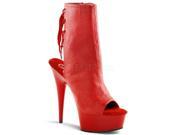 Pleaser DEL1018_RPU_M 11 1.75 in. Platform Delight Shoe Red Size 11