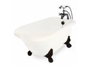 American Bath Factory T041B OB B Jester 54 in. Bisque Acrastone Bath Tub Large