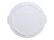 Rubbermaid Commercial Products 261960WHI Flat Top Lid For 20 gal. Round Brute Container White