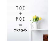 Adzif VAL010R70 Toi Plus Moi Wall Decal Color Print