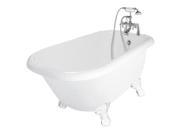 American Bath Factory T050B WH Trinity Bathtub Faucet White