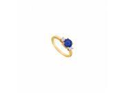 Fine Jewelry Vault UBJ2437Y14DS 101RS8 Sapphire Diamond Engagement Ring 14K Yellow Gold 1.25 CT Size 8