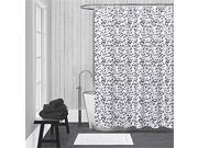 Lamont LBSC82160152 LaMont Home Kinetic Shower Curtain White Black