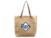 Littlearth Productions 651111 RAYS Burlap Market Tote Tampa Bay Rays