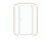 American Bath Factory N4842ME CH Neo 48 x 42 in. Chrome Glass With Mesa Threshold