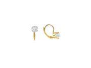 Fine Jewelry Vault UBNERF775Y14D200 April Birthstone Diamond Leverback Earrings 14K Yellow Gold 2 CT TDW 10th Anniversary Gift