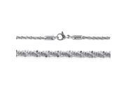 Doma Jewellery SSSSN00720 Stainless Steel Necklace Rope Style 2.0 mm. Length 18 1 20 in.