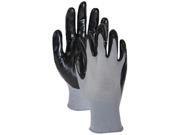 Magid Glove T319TL Black Gray Nitrile Palm Extra Grip Glove Large