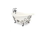 American Bath Factory T310B OB B Ascot Nuevo 60 in. Bisque Acrastone Bath Tub