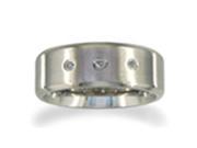 SuperJeweler TIT13 z13 Titanium Wedding Band With 3 Nice Diamonds Size 13