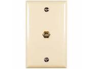 Audiovox VH62N Almond Coaxial Wall Plate Gold Plated