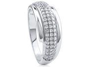 Doma Jewellery SSRZ7168 Sterling Silver Ring With Cubic Zirconia Size 8