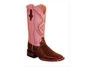Ferrini 8249309070B Ladies Belly Caiman Square Toe Boots Chocolate 7B