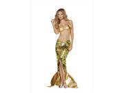 Roma Costume 14 4530 AS L 2 Pieces Sultry Sea Siren Large Gold Green