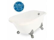 American Bath Factory T051A SN R B Champagne Trinity 60 in. Bisque Acrastone Tub Drain No Faucet Holes Large