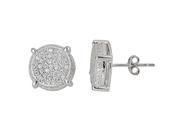 YGI Group SSE232 Sterling Silver Micropave Circle Stud Earrings With Cubic Zirconia