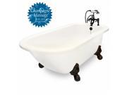 American Bath Factory T061F OB R B Champagne Maverick 67 in. Bisque Acrastone Air Bath Tub Large