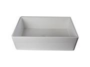 ALFI Brand AB533 B Smooth Single Bowl Fireclay Farm Sink Biscuit 33 in.