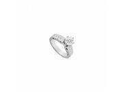 Fine Jewelry Vault UBJ2640W14D Diamond Brilliant Cut Round Princess Cut Engagement Ring in 14K White Gold 1.40 CT Diamond